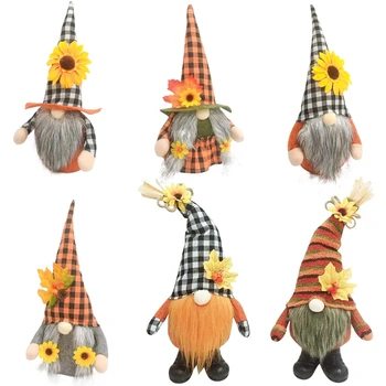 Maple Leaf Gnome sem Rosto de Boneca de Pelúcia Brinquedo de Pelúcia Quando sueco Anão de Enfeites para a Decoração Home