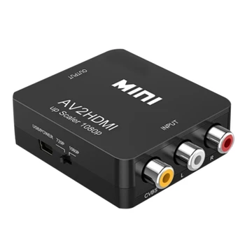 RCA para HDMI AV HDMI Conversor 1080P Mini RCA de Vídeo CVBS Audio Converter Adaptador de PAL/NTSC para TV/PC/ PS3/ STB/Xbox