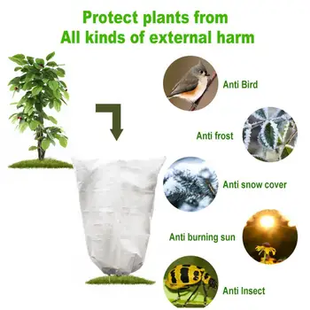 Arbusto Frost Cobertura Durável Não-Tecido Planta Capas de Proteção para Árvores, Arbustos, Plantas Respirável Cordão de Design Exterior