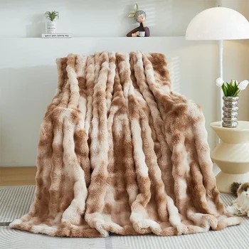 Peles Macias Jogar Cobertor para a Sala de estar, Quarto Quente de Inverno de Pelúcia Colcha Manta de Sofá Tampa Cobertores e Mantas