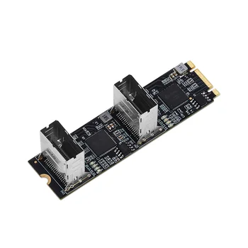 M. 2 PCIe3.0 a 8 Portas SATA 6G Multiplicador de Controlador de Placa de B/M Chave NGFF com 2 Mini Interface SAS de Cada Porta de Chegar 6Gbps