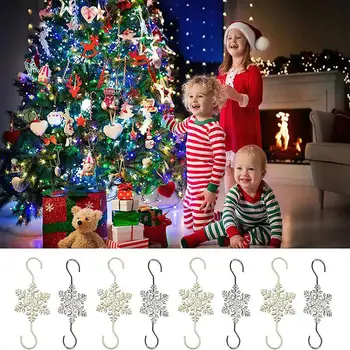 Enfeite De Natal Ganchos De Metal Ornamento Cabides Rustproof De Natal Decoração Da Árvore De S Gancho Decorativo Ganchos Para Bolas De Natal