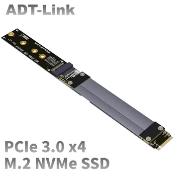 ADT-Link M2 para a Tecla M SSD PCI Express X4 3.0 PCI-E Extender para M. 2 para NVMe SSD Cabo de Extensão Sólida Unidade Placa Riser R44SF