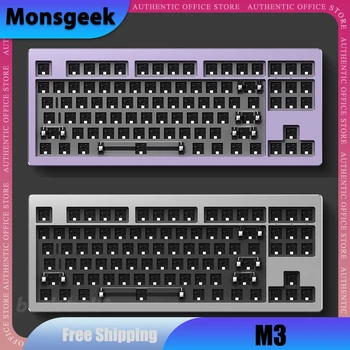 Monsgeek M3 Mecânica Gamer Teclado de Alumínio Personalizada Kit de 87 Teclas RGB Jogos Teclado com Fio Hot Swap Junta Office Teclado de Presente