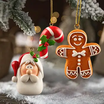 Enfeites de natal Adorável Tamanho Pequeno dos desenhos animados do Boneco de neve, Papai Noel Elk Árvore de Natal Pendurando Enfeites Festivo para o Natal