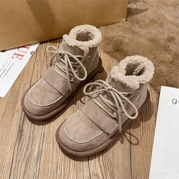 Botas de neve de mulheres do inverno de nova casimira grossa de pão quente sapatos curto, ankle boots C1315