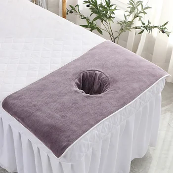 Massagem e salão de beleza dedicado grande lã lençóis com buracos, forte absorção de água e não de derramamento do cabelo de roupa de cama toalha