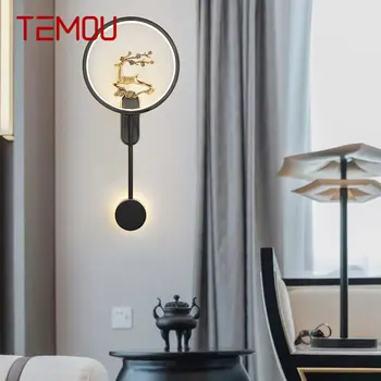 TEMOU Contemporânea, Lâmpada de Parede LED Vintage Bronze Criativo Sutia para Casa com sala e Quarto-de-Cabeceira Decoração