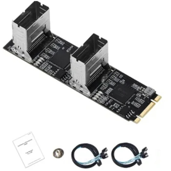 Novos M. 2 a SATA Placa PCI Express 3.0 M2 para SATA Multiplicador Adaptador de 8 portas SATA 3 6Gbps Controladores de B+Tecla M