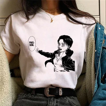 aot Eren Ataque Titan Shingeki não Kyojin t-shirts mulheres designer Japonês camiseta feminina Japonesa de roupas