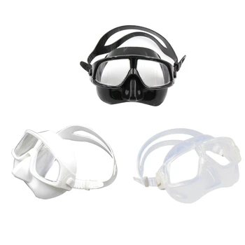 Visão ampla Snorkel, Máscara Anti-fog de Vidro Temperado Máscara de Mergulho Prática de Snorkel, Máscara de Mergulho com Alça Ajustável para Adultos