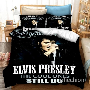 phechion Elvis Presley Impressão 3D Conjunto de roupa de Cama Capas de Edredão Fronhas Um Pedaço do Cobertor Conjuntos de Cama roupa de cama de Casal K482
