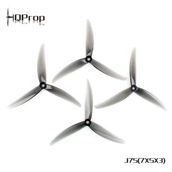 10Pairs HQProp J75 7X5X3 Cinza claro (2CW+2CCW)-Poli Carbonato de hélice de 7 polegadas FPV DIY Drones Quadcopter
