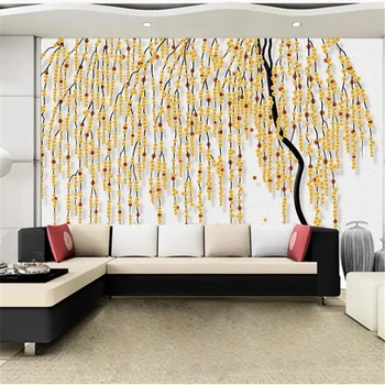 Papel de parede personalizado 3d foto mural moderno e minimalista riqueza árvore de papier peint de fundo de parede decoração pintura de murais papel de parede