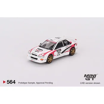 MINIGT 564 Em Estoque 1:64 Impreza WRC98 1999 Rally Tour De Corse #22 Fundido Diorama Modelo de Carro de Coleção de Miniatura de Carros Brinquedos