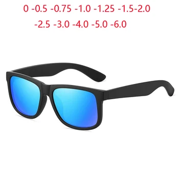 Ao ar livre Esporte UV400 Anti-Reflexo Miopia Óculos de sol da Moda Colorida Lente de Curta visão de Óculos de Sol de Dioptria 0 -0.5 -0.75 Para -6.0
