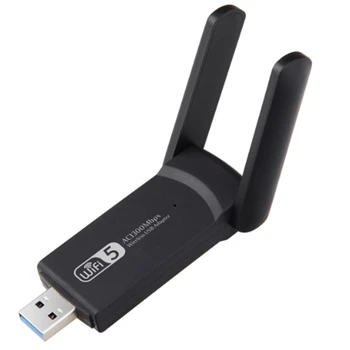 2,4 G DE 5,8 G USB3.0 Dual Band Wireless LAN o Adaptador de Plástico 1300Mbps Antena wi-Fi do Receptor Para o ambiente de Trabalho de Laptop Adaptador de LAN sem Fio