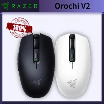 100% Original Razer Orochi V2 Móvel sem Fio Mouse para Jogos Leve 2 Modos sem Fio 5G Ratos Avançada 18K DPI Sensor Óptico