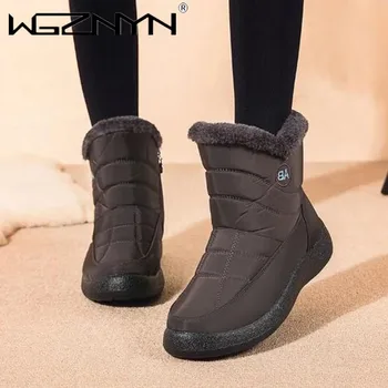 2024 NOVAS Mulheres Botas de Watarproof Tornozelo Botas Para Mulheres Sapatos de Inverno, Manter-se Aquecido Botas de Neve Feminino Zíper Botines de Inverno Botas Mujer