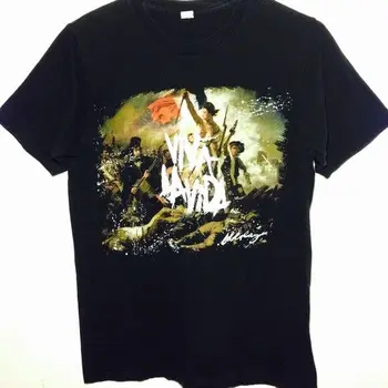 #Coldplay#Viva La Vida, T-shirt Preto Reimpressão Vintage Unisex Homens Novos DA02829