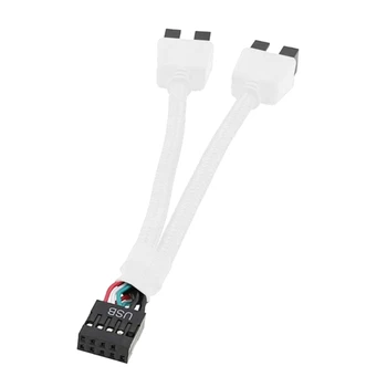 F3MA Eficiente USB2.0 9Pin Twin 9Pin Cabo Blindado para Estável e Seguro de Transferência de Dados Grande para a placa principal do Computador