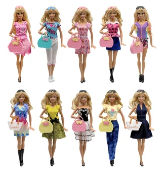 1 Conjunto de Pano, Boneca, Acessórios de Moda, Roupa Bonito Casual Wear Roupas de Frio para 11 Polegadas Boneca Barbie Crianças ou Aniversário GiftD1
