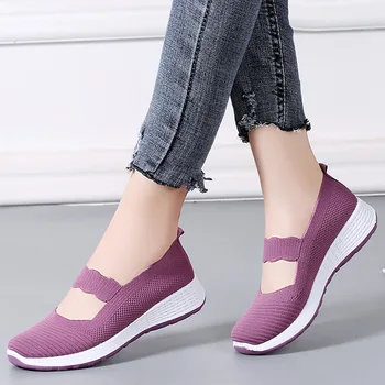 Mulheres Sapatas Ocasionais De 2022 Moda Respirável Voar Tecer Calçados Casuais Das Mulheres Sapatos De Mulheres De Conforto Sapatos Zapatos Para Mulher
