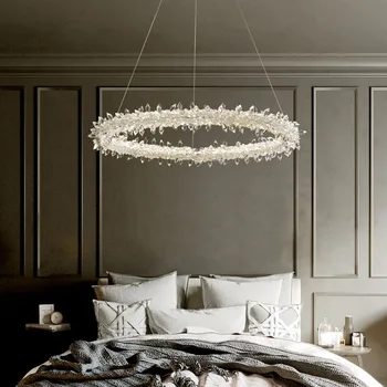 LED moderna Lustre de Sala de estar, Quarto Nórdico de Cristal do Teto, Lustres, Iluminação Home Indoor Decoração Luxuosa Hanging Lamp