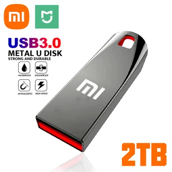 XIAOMI MIJIA Flash do USB do Metal da Unidade de 2TB de Grande Capacidade Portátil Pendrive USB3.0 De Alta Velocidade De Transferência De Arquivo Impermeável Memória Do Disco De U