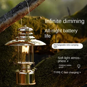 LED Lâmpada de Acampamento Acampamento ao ar livre Atmosfera de Iluminação de Longa Vida útil da Bateria Portátil Floresta Recarregável Tenda da Lâmpada Lâmpada de Acampamento
