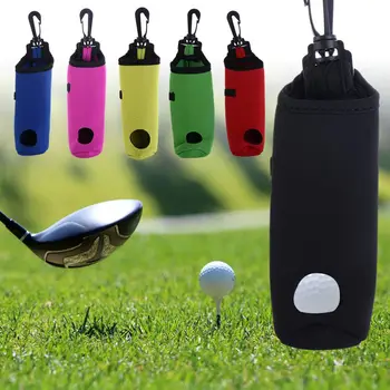 Portátil Pequeno Bola de Golfe o Saco Mini Pacote de Cintura Saco de Bola de 3 + 3 Tee de Neoprene Bola de Golfe Bolsa com Giro de Cintura Clip de Cinto