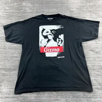 Os Gremlins Camisa Tamanho XL Mens Gizmo Filme Preto Gráfico T-shirt Extra Grande