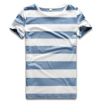 A1893 Blauw Pt Sagacidade Gestreept T-shirt Voor Vrouwen Kleurrijke Streep Camiseta Gola Superior Tees Vrouw Korte Mouw Marinheiro Topo