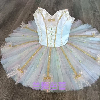 Novo Profissional De Design Personalizado Tamanho Concorrência Desgaste Desempenho De Crianças De Meninas Fairy Dress Ballet Dança Tutu Fantasias