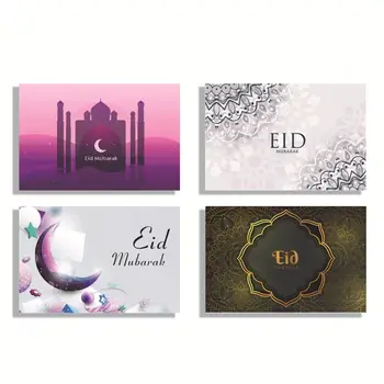 Dom Muçulmanos Presentes Eid Cartões Eid Mubarak Cartões Com Envelopes Eid Cartões e Envelopes Conjunto de Ramadã Eidi Envelopes