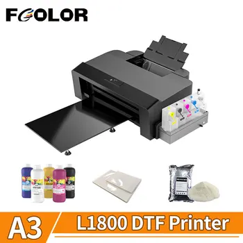 Fcolor DTF Impressora Epson A3 L1800 Impressora Jato de tinta Máquina de Transferência Diretamente para DTF Filme para T-shirts Moletons Camisolas de Impressão