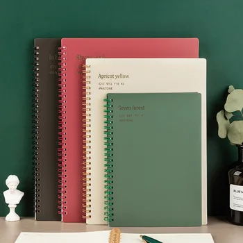 Morandi De Cor Suave Copybook Caderno Verde Vermelho Pantone Tamanho A5 80 Folhas De Papel Do Forro Diário Planejador De Escritório Materiais Escolares F835