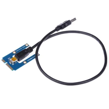 USB 3.0 Mini PCI-E para PCIe PCI Express 1X a 16X Extender Placa Riser Cabo de Extensão do Adaptador para o Bitcoin Mineiro