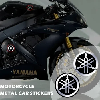 Rodada de alumínio Adesivo Decalque Emblema Logotipo 3D de Carro de Moto Carro Modificado Etiqueta de Metal, Adesivo de Carro Para Yamaha R1 R3 R25 Mt-09 Mt07