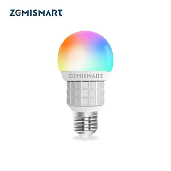 Zemismart Matéria Sobre o wi-Fi Smart Lâmpada LED 7W RGBCW Mini Emissor de Luz do Bulbo SmartThings Homekit Alexa Inicial do Google Voice Control