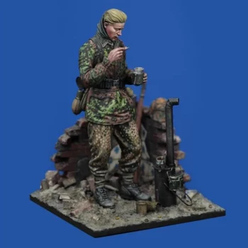 1/35 Soldado Comer (com a Base de Resina) figura Modelo de kits em Miniatura soldado Unassembly sem pintura