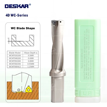 DESKAR 100% Original C40 4D Metal brocas de 41mm-60mm de Profundidade U Intercambiáveis Broca de Máquinas (Tornos CNC de Água Para WC Série de Inserções