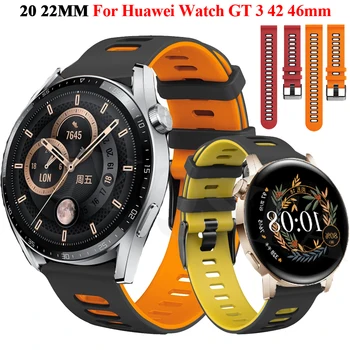 20 22mm Inteligente pulseiras de Relógio Para Huawei Assistir GT3, GT 3 42 46mm SE Pulseiras GT 2 GT2 Pro 46mm Watchbands Pulseira de Silicone Correa