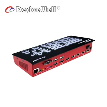 DeviceWell HDS7105 V2022 Switcher de Vídeo 4-CH Switcher de Vídeo 1+DP entradas Switcher de Vídeo para Fluxo de Vídeo HDS7105 NOVA Versão