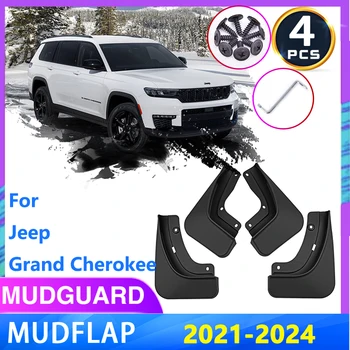 4pcs pára-lamas Para Jeep Grand Cherokee L WL 2021 2022 2023 2024 MudFlaps Roda Protetor Nova Atualização Carro-estilo Auto Accessorie
