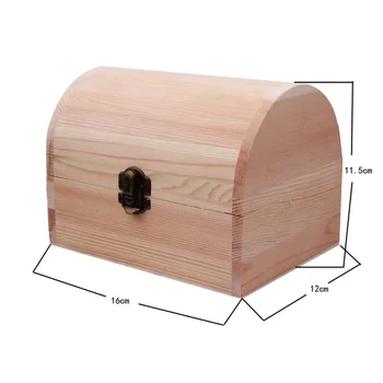 Decorar a caixa de Madeira de Quinquilharias Dom Jóias de Pinheiros Simples de Pequena/Grande Casamento curvada de Madeira Articulada Prático, Durável