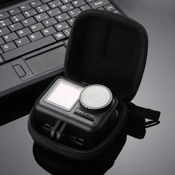 PULUZ Mini Portátil de Fibra de Carbono Saco de Armazenamento DJI OSMO Ação, GoPro, Mijia, Xiaoyi e de Mesmo Tamanho Câmeras