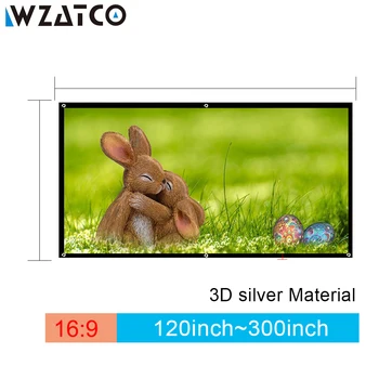 WZATCO 3D, Tela de Projeção 280inch 16:9 3D Silver Screen