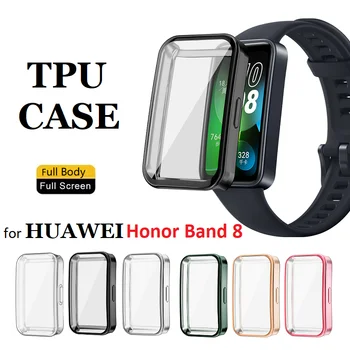 10PCS Smart Watch Tampa de Proteção para o Huawei Honor Banda 8 Smartwatch TPU Macio Todos os Cerca de Proteção Integral Protetor da Tela o Caso