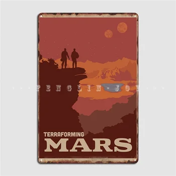 A Terraformação De Marte Metal Sinal De Cinema Parede Da Sala De Estar Personalizar Placas De Estanho Sinal De Cartazes